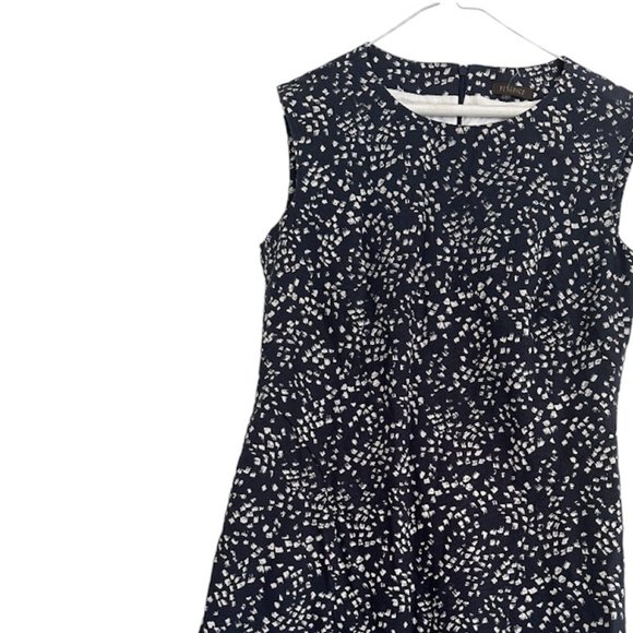 Peserico Printed Midi Dress Navy Blue - Picture 1 of 6